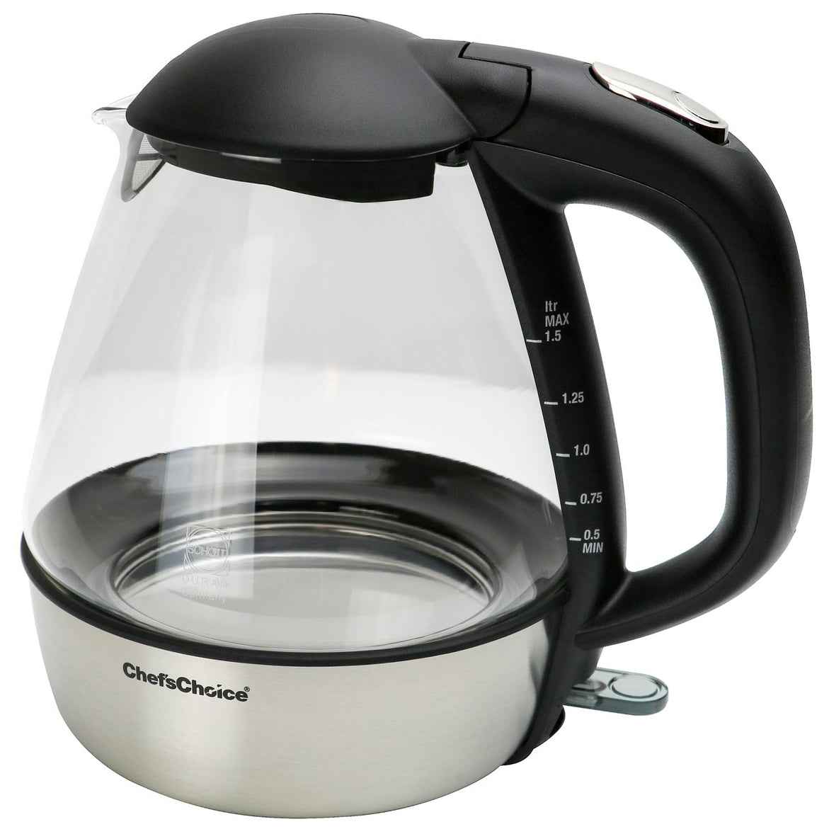 Chef's Choice Cordless Electric Glass Kettle – 1.5 Quarts