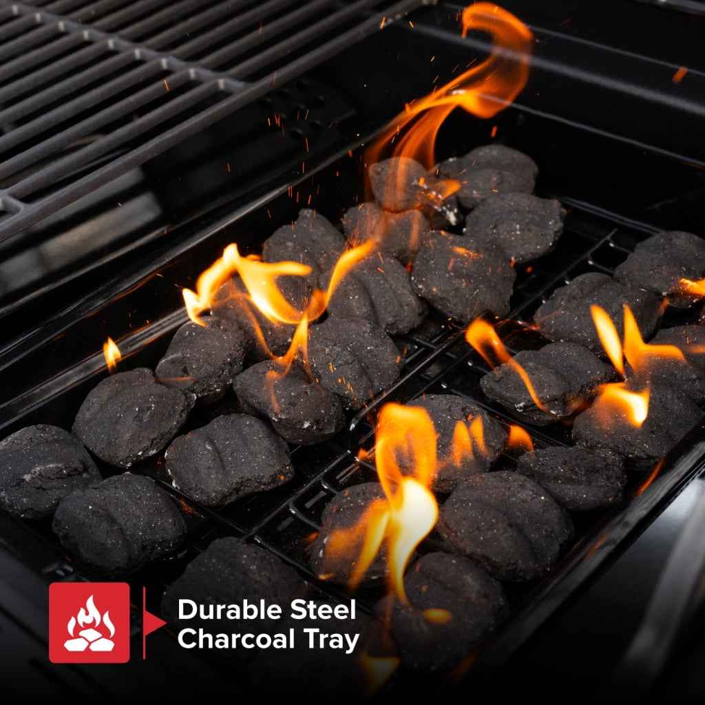 Nexgrill 4-Burner Propane Gas Grill with 2-In-1 Charcoal Tray & Side Burner, Stainless Steel Frame, 626 SQ In Total Cooking Space, 60,000 BTUs, BBQ Grill Perfect for Outdoor Gatherings - 720-1141