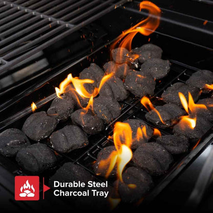 Nexgrill 4-Burner Propane Gas Grill with 2-In-1 Charcoal Tray & Side Burner, Stainless Steel Frame, 626 SQ In Total Cooking Space, 60,000 BTUs, BBQ Grill Perfect for Outdoor Gatherings - 720-1141