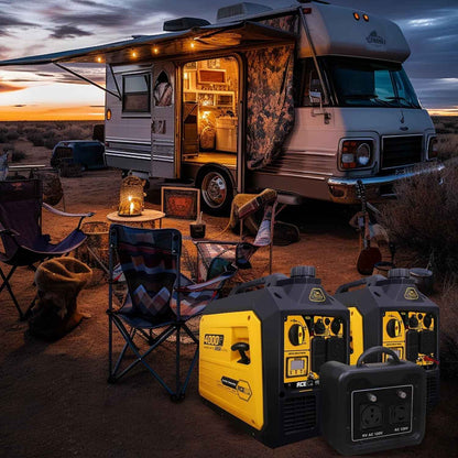 Aceup Energy 4000 Watt Portable Inverter Generator, Gas Powered Generator Quiet for Home, 3500W RV-Ready, EPA Compliant