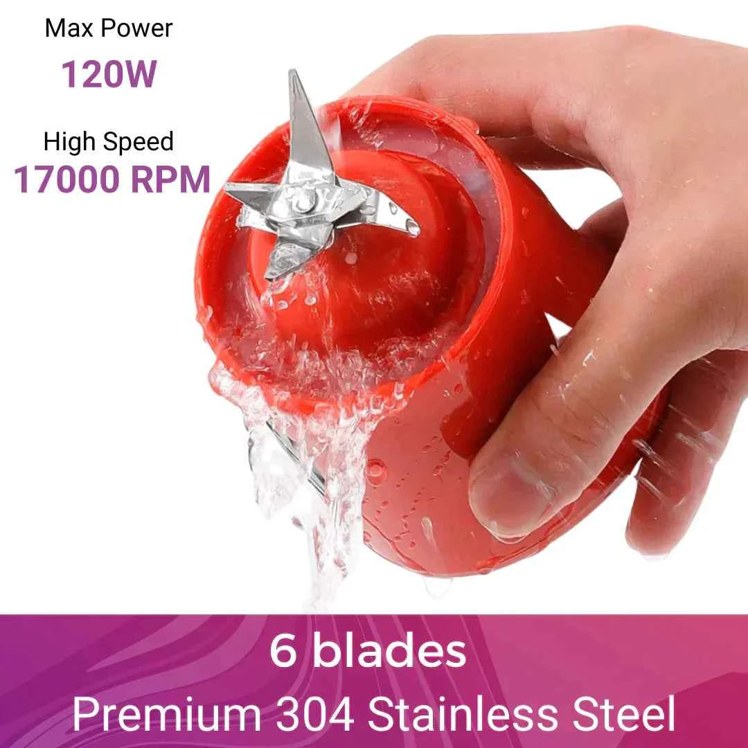 Blendi Pro+ Portable Cordless & Powerful Travel Blender – Red – 17oz