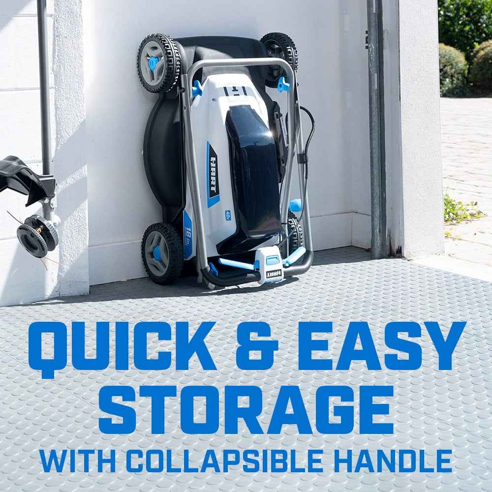 HART 40-Volt Cordless 18-inch Push Mower Kit, (1) 6Ah Lithium-Ion Battery, (1) Battery Charger