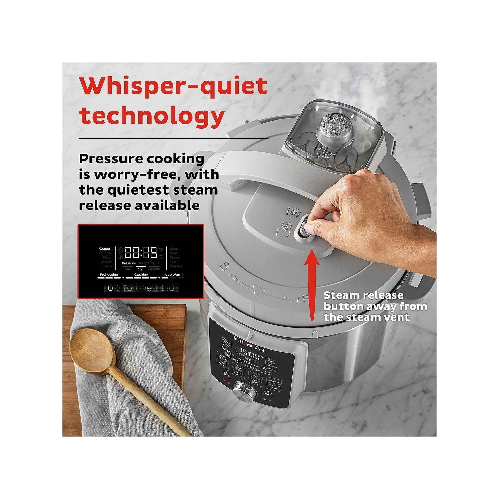 Instant Pot Duo Plus 6-quart Multi-Use Pressure Cooker with Whisper-Quiet Steam Release, V4