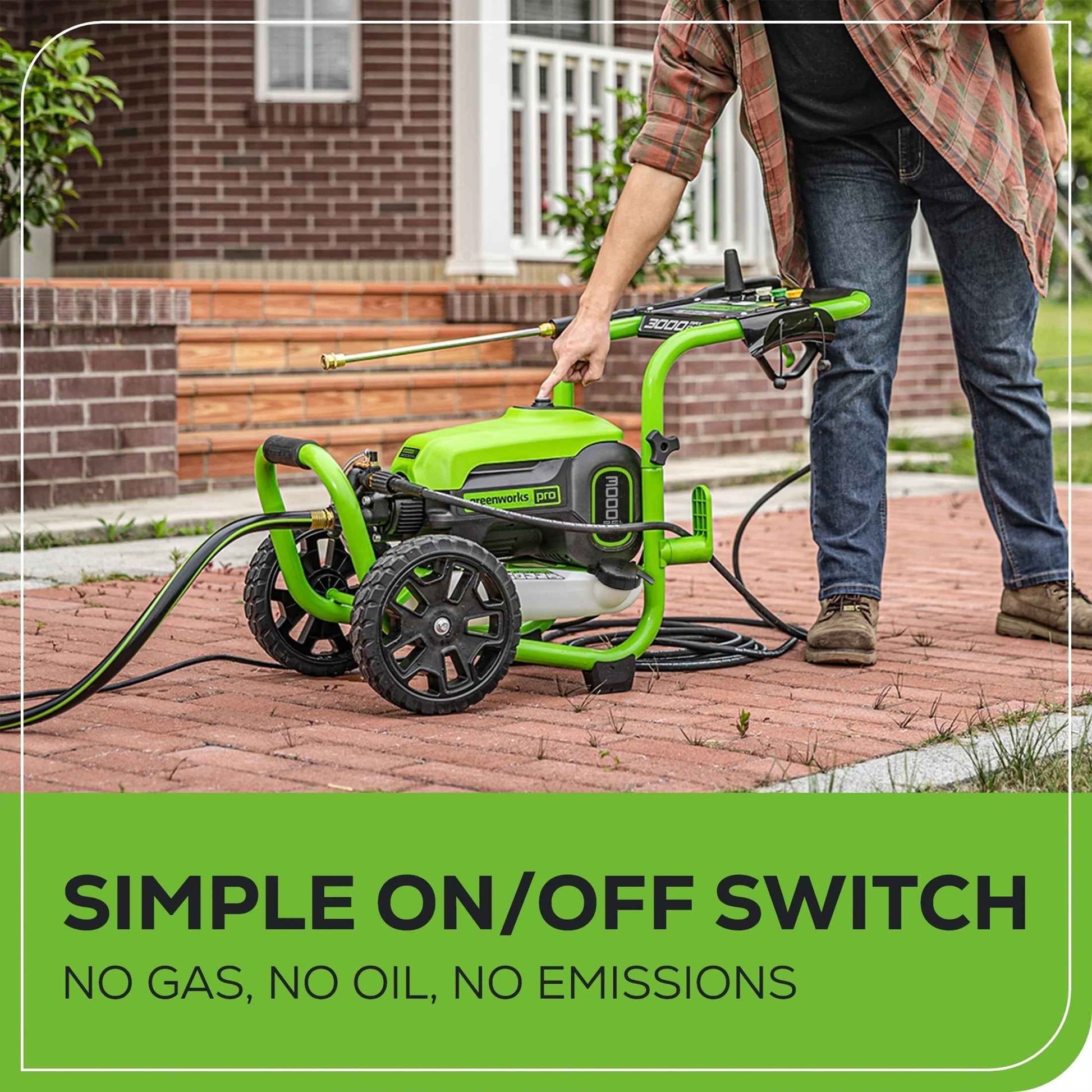 Greenworks 3000 PSI 2.0 Max GPM TruBrushless Electric Pressure Washer (Motor: 120V)
