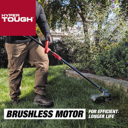 Hyper Tough 20V 13" Brushless String Trimmer with Rapid Reload Trimmer Head, HT22-401-03-02