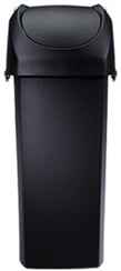 simplehuman 16 gal Plastic Swing Lid Kitchen Trash Can, Black