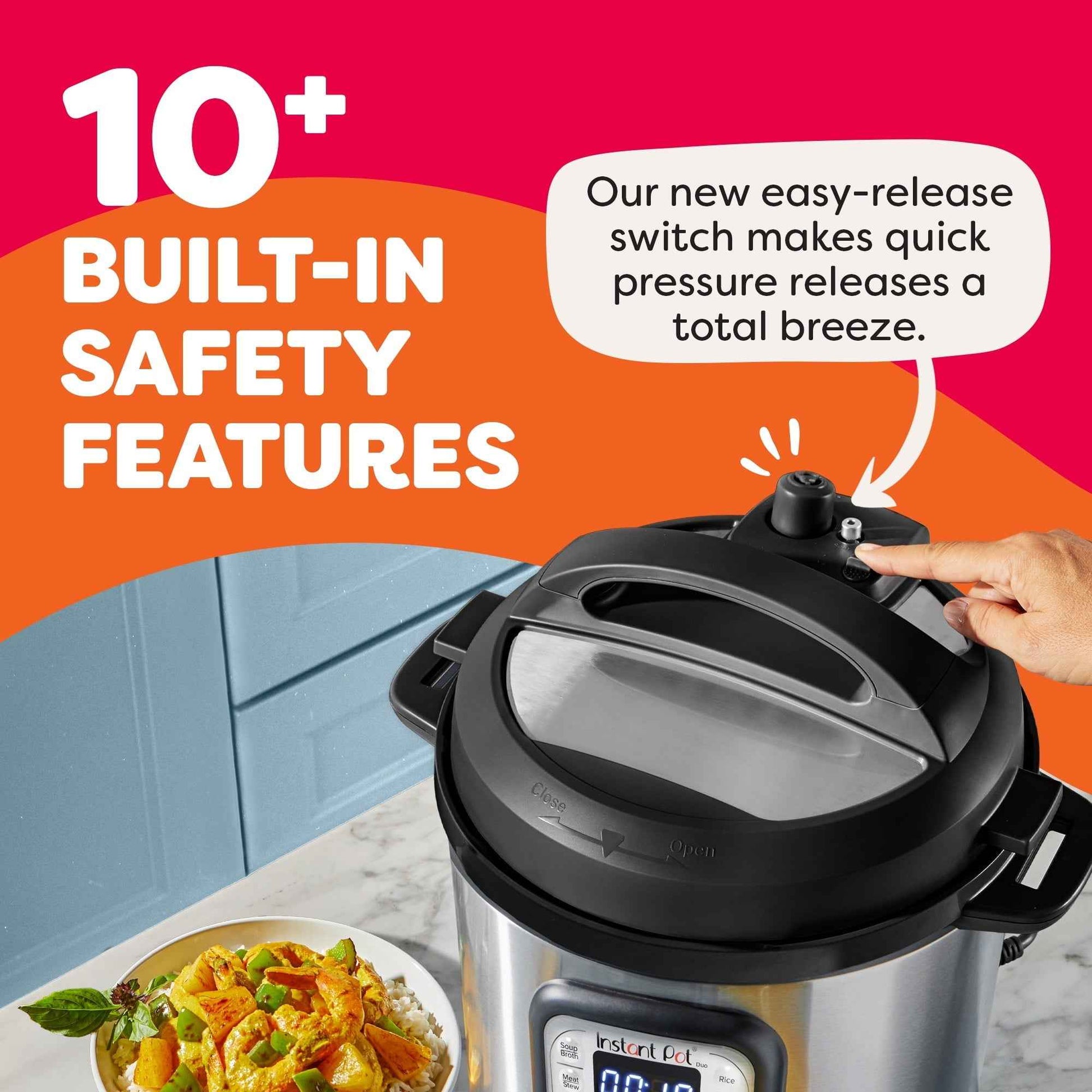 Instant Pot 8Qt DUO 7-in-1 Multi-Cooker, Pressure Cook, Slow Cook, & more, Stainless Steel