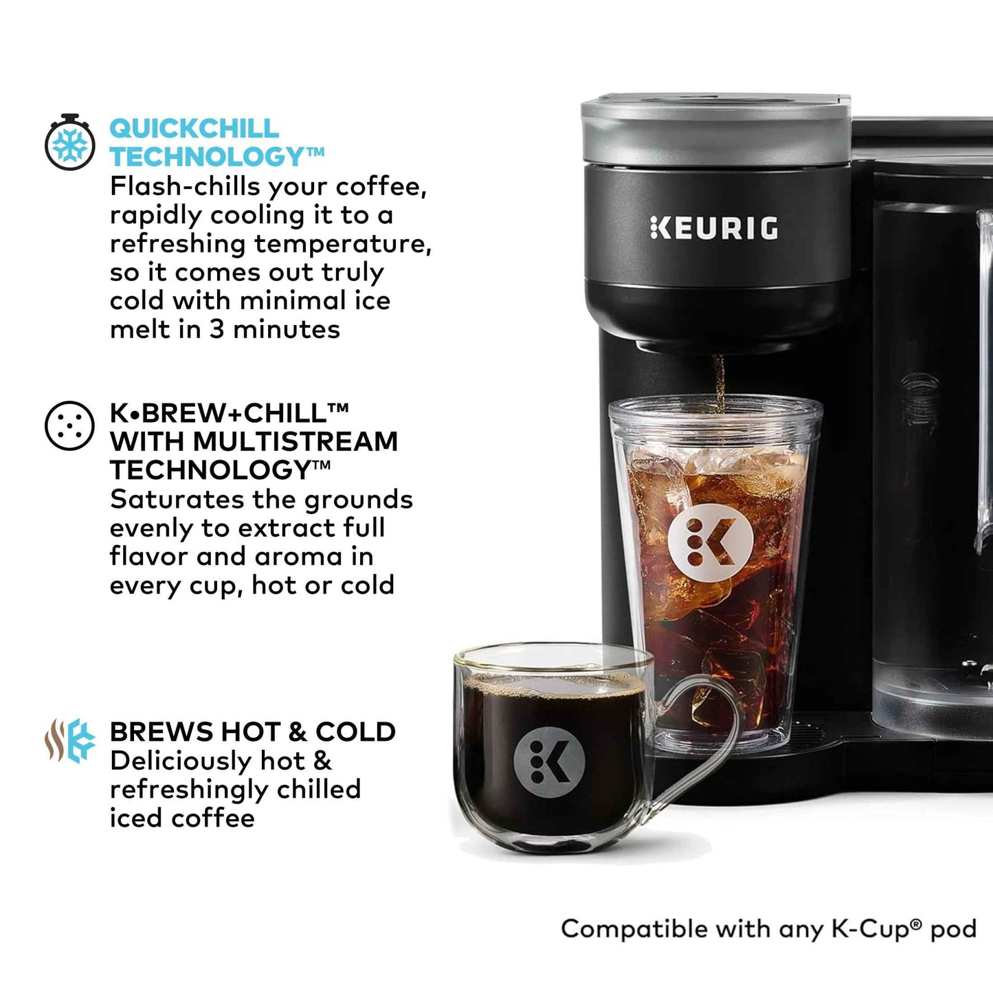 Keurig K-Brew + Chill Iced or Hot Single-Serve K-Cup Coffee Maker