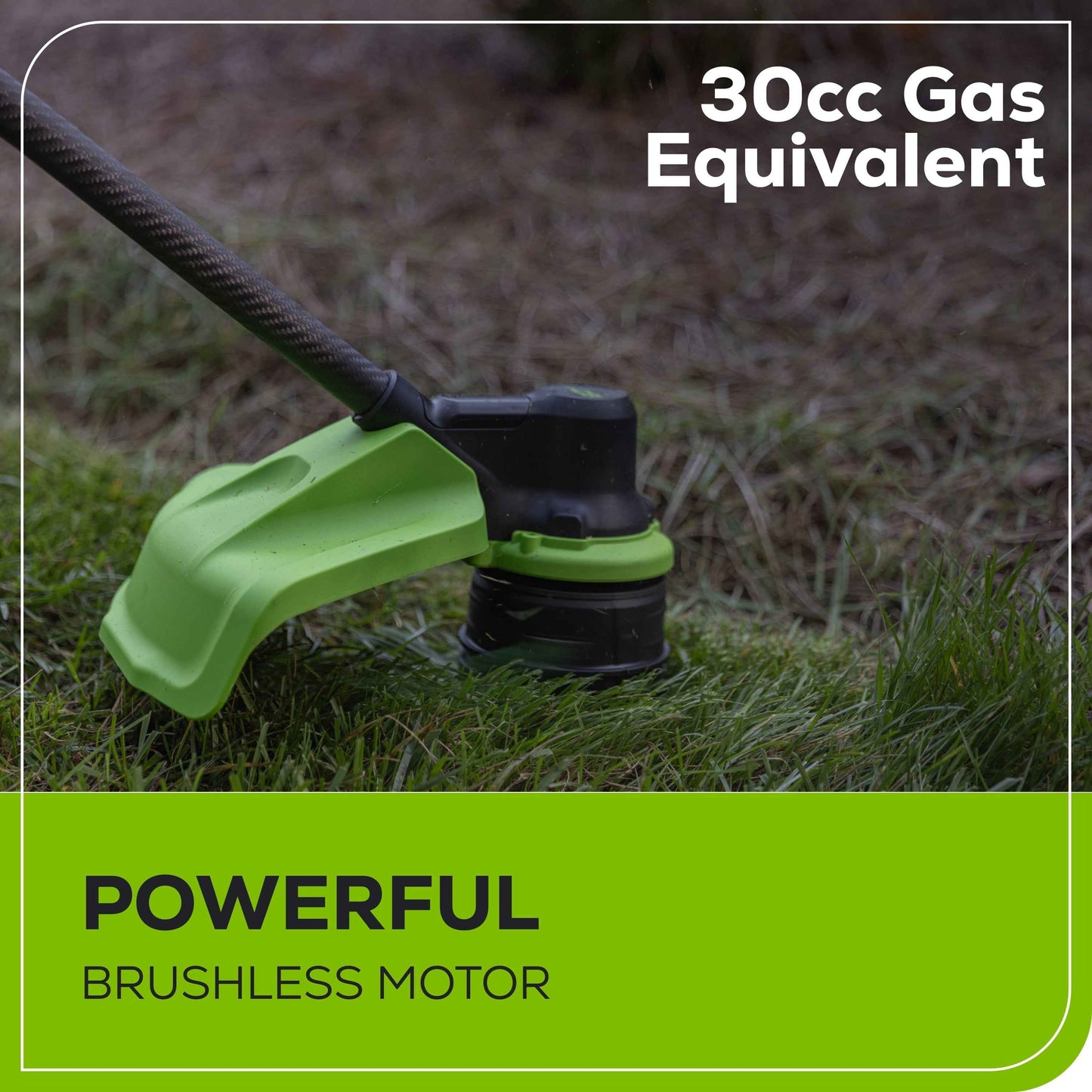 Greenworks 60V 16" Front Mount Carbon Fiber String Trimmer, 750 CFM at 180 mph Blower Kit + 2.5Ah Battery & 3A Charger