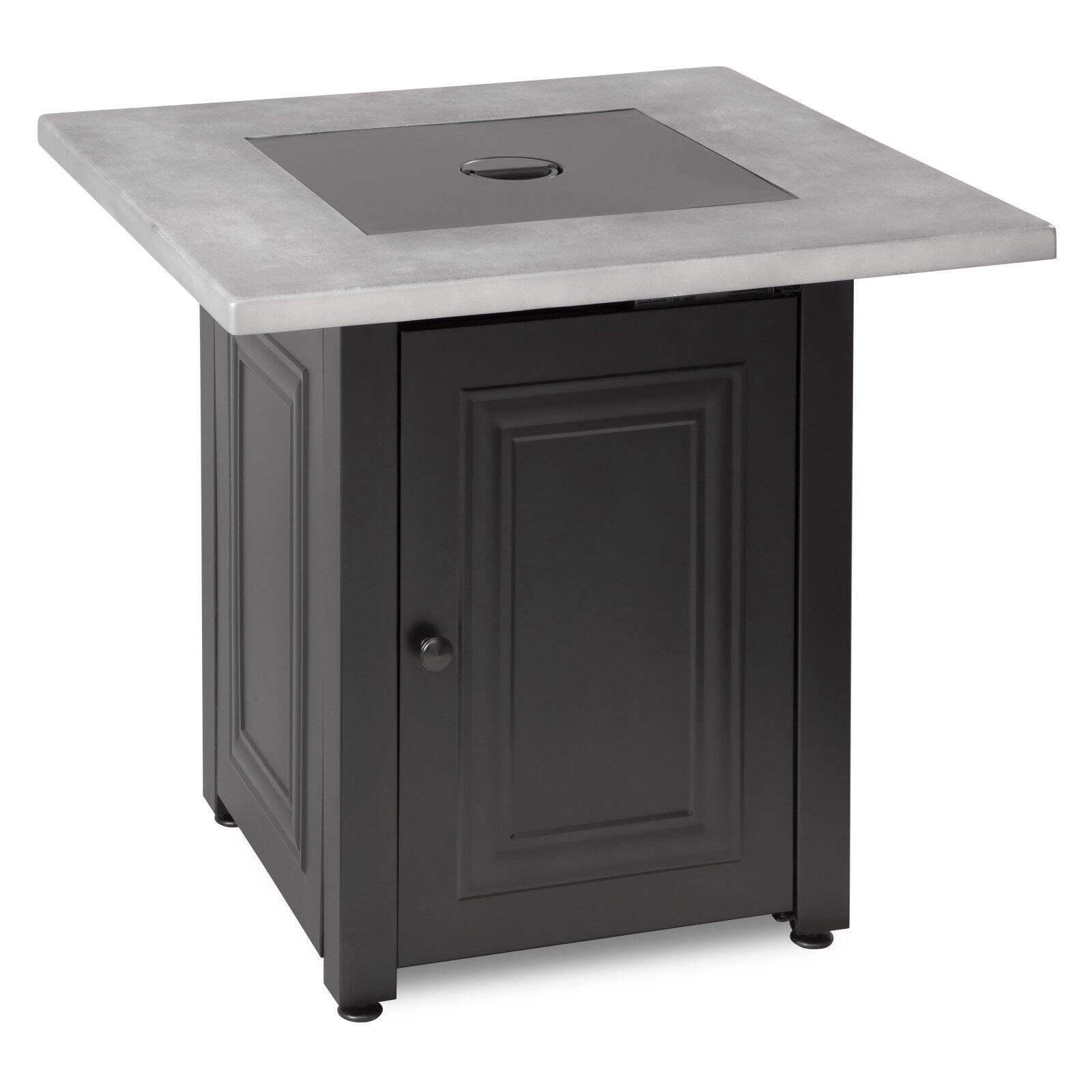 Endless Summer 28-Inch "The Wakefield " Square Propane Gas  Outdoor Fire Pit - Grey & Black - Home OXO