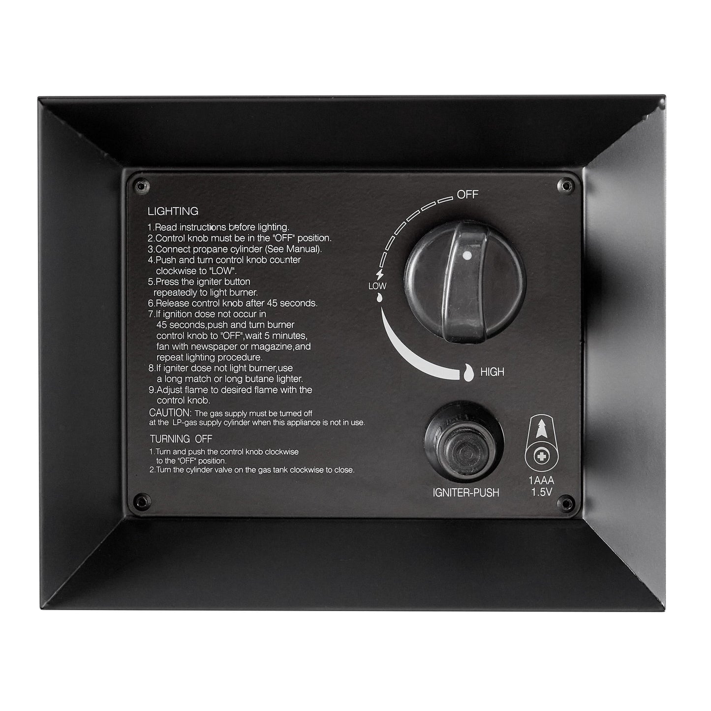 Mainstays 42" Rectangle Black Finish Modern Steel Fire Pit: 42" x 20" 50000 BTU Propane Fire Pit Table with Lid, Tank Hideaway and Cover - Home OXO