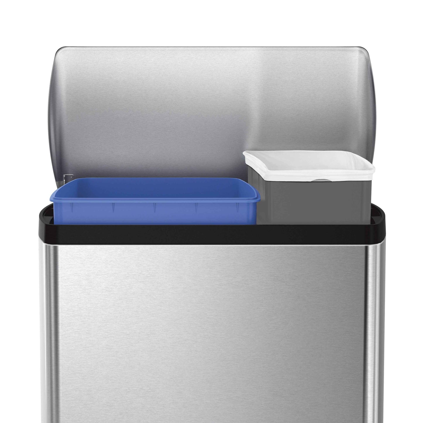 simplehuman 12.2 Silver Recycler Wastebasket