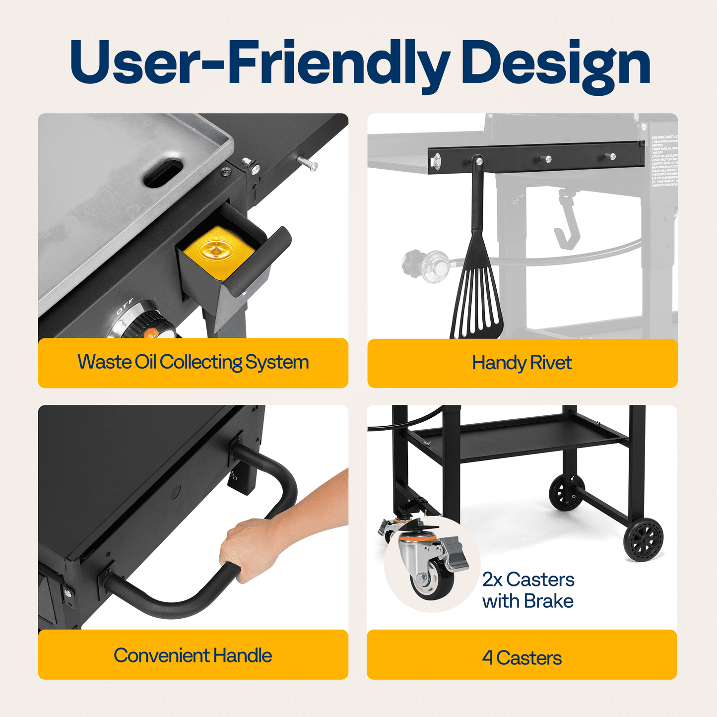 SPECSTAR 2-Burner 28" Foldable Propane Griddle, Portable Flat Top Gas Grill-30,000 BTU Propane Fuelled for Camping, Tailgating, BBQ