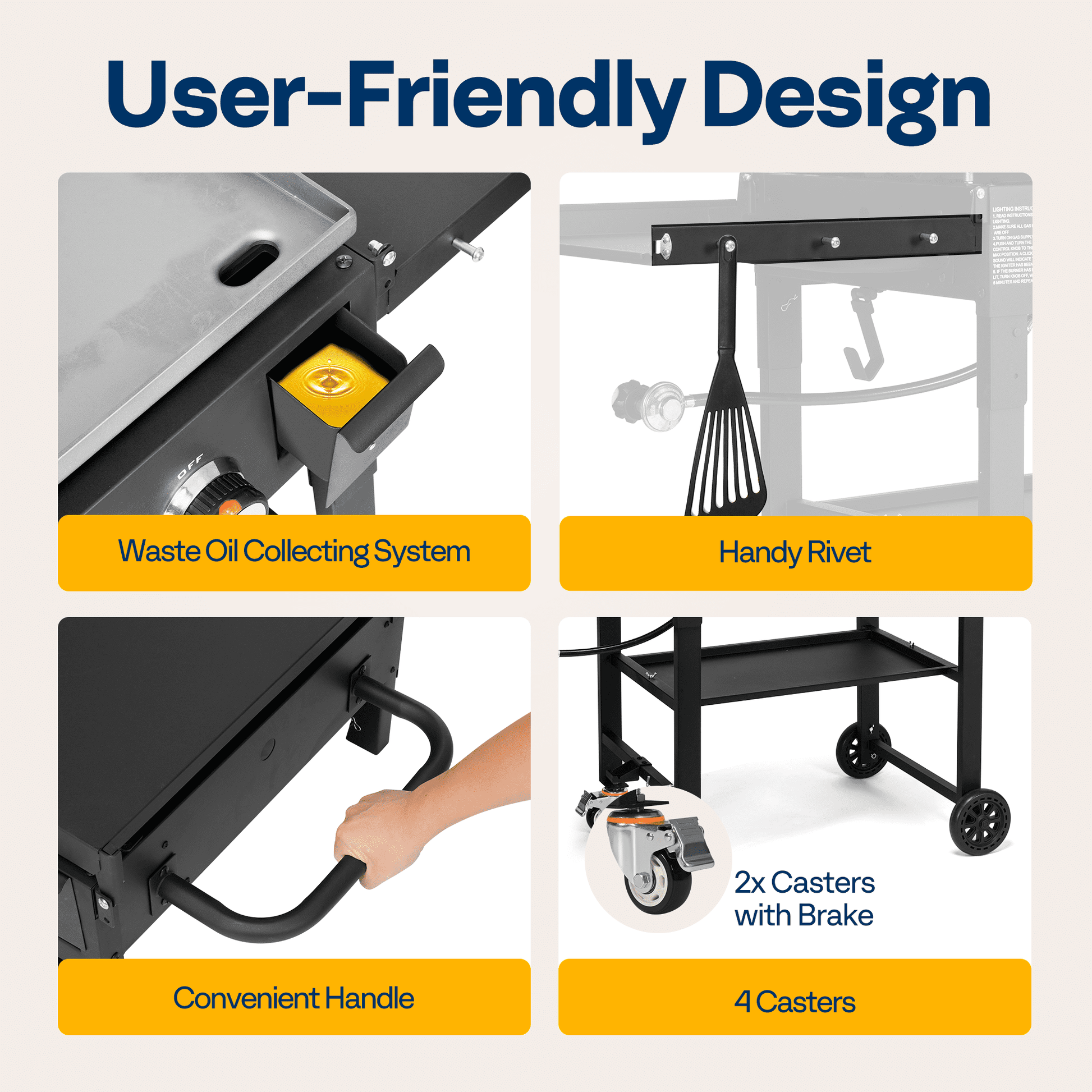 SPECSTAR 2-Burner 28" Foldable Propane Griddle, Portable Flat Top Gas Grill-30,000 BTU Propane Fuelled for Camping, Tailgating, BBQ