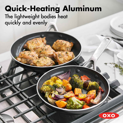 OXO 12 Piece Nonstick Aluminum Cookware Set, Matte
