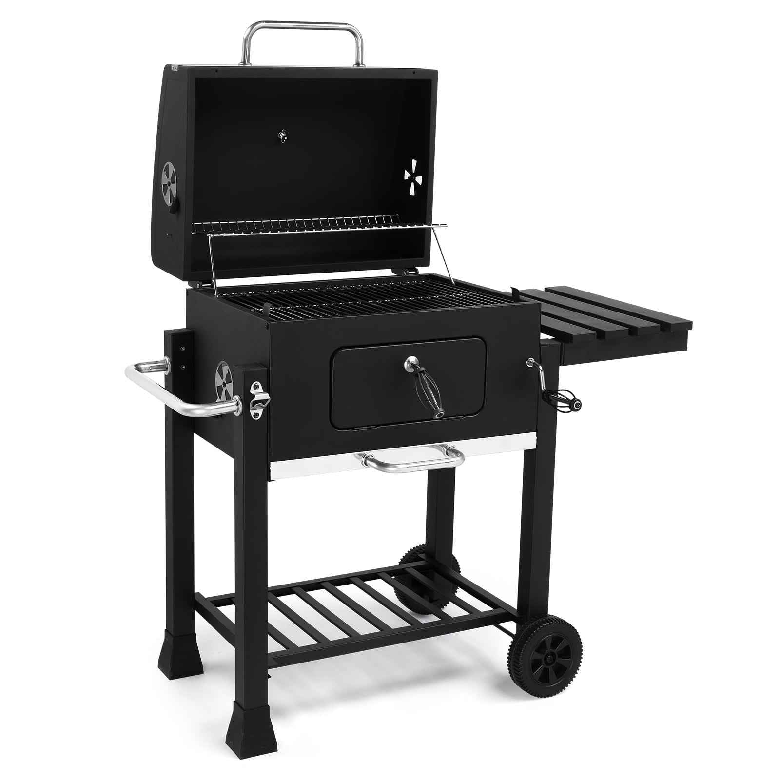 Ktaxon BBQ Grill Outdoor Charcoal Grill Smoker for Patio Backyard,Black