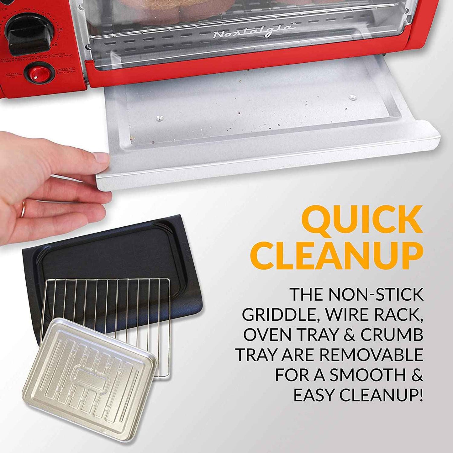 Nostalgia BST3RR 3-in-1 Family Size Multi-Function, Retro Red