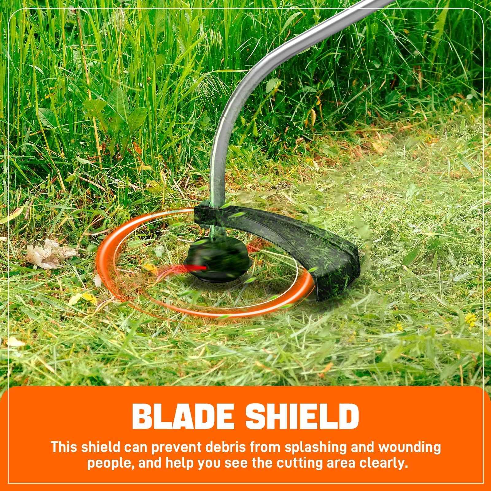 SENIX 17.7" 26.5cc 4-Cycle Gas Weed Eater, 11.3lb Curved Shaft Handle Adjustable String Trimmer Weed Wacker, GTC4QL-L