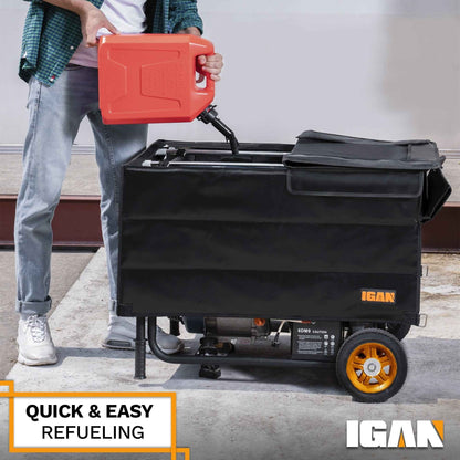 IGAN Generator Tent Waterproof Portable Cover for 3500–12000 Watt 9,2 lb. Black