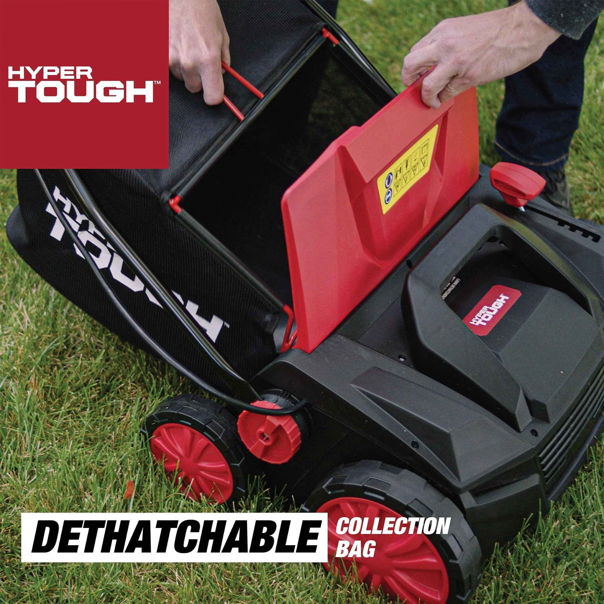 Hyper Tough 15" 13Amp Corded Electric Push Dethatcher/Scarifier Walk-Behind Lawn Mower