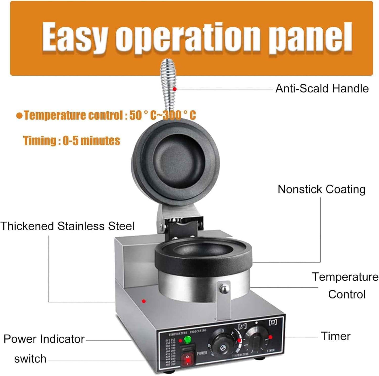 Ice Cream Burger Maker, UFO Burger Maker, Ice Cream Filling Waffle Maker, Hamburger Waffle Maker Sandwich Press, Non-stick Coating, for Household Or Commercial