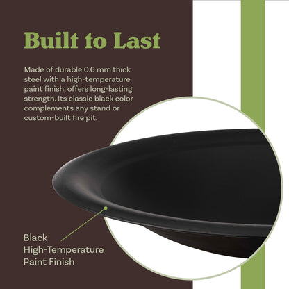 Pure Garden 30in Fire Bowl - Firepit Insert for DIY Fire Pit or Replacement - Home OXO