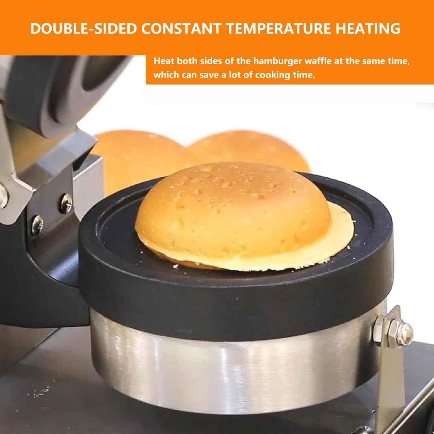 Ice Cream Burger Maker, UFO Burger Maker, Ice Cream Filling Waffle Maker, Hamburger Waffle Maker Sandwich Press, Non-stick Coating, for Household Or Commercial