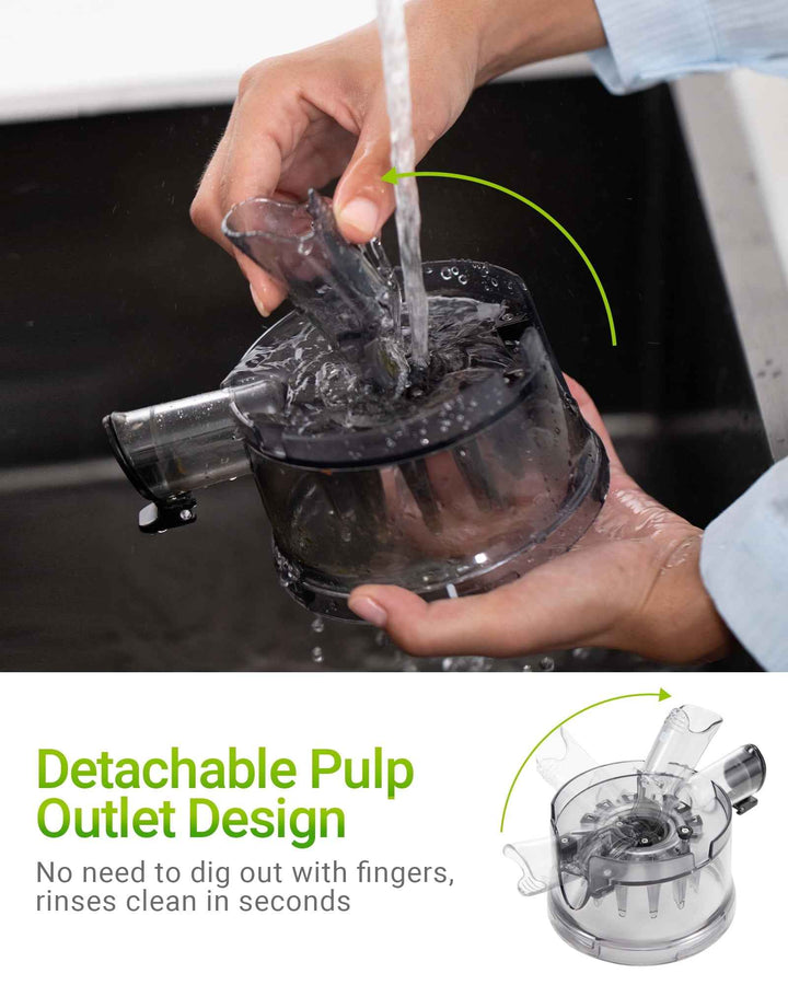 Cold Press Juicer Machines – 6.5'' Large Feed Chute for Whole Fruits & Vegetables, High Juice Yield, Easy To Clean