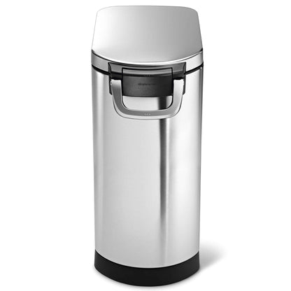 simplehuman 35 Liter X-Large Pet Food Storage Container, Brushed Stainless Steel for Dog Food, Cat Food, and Bird Feed