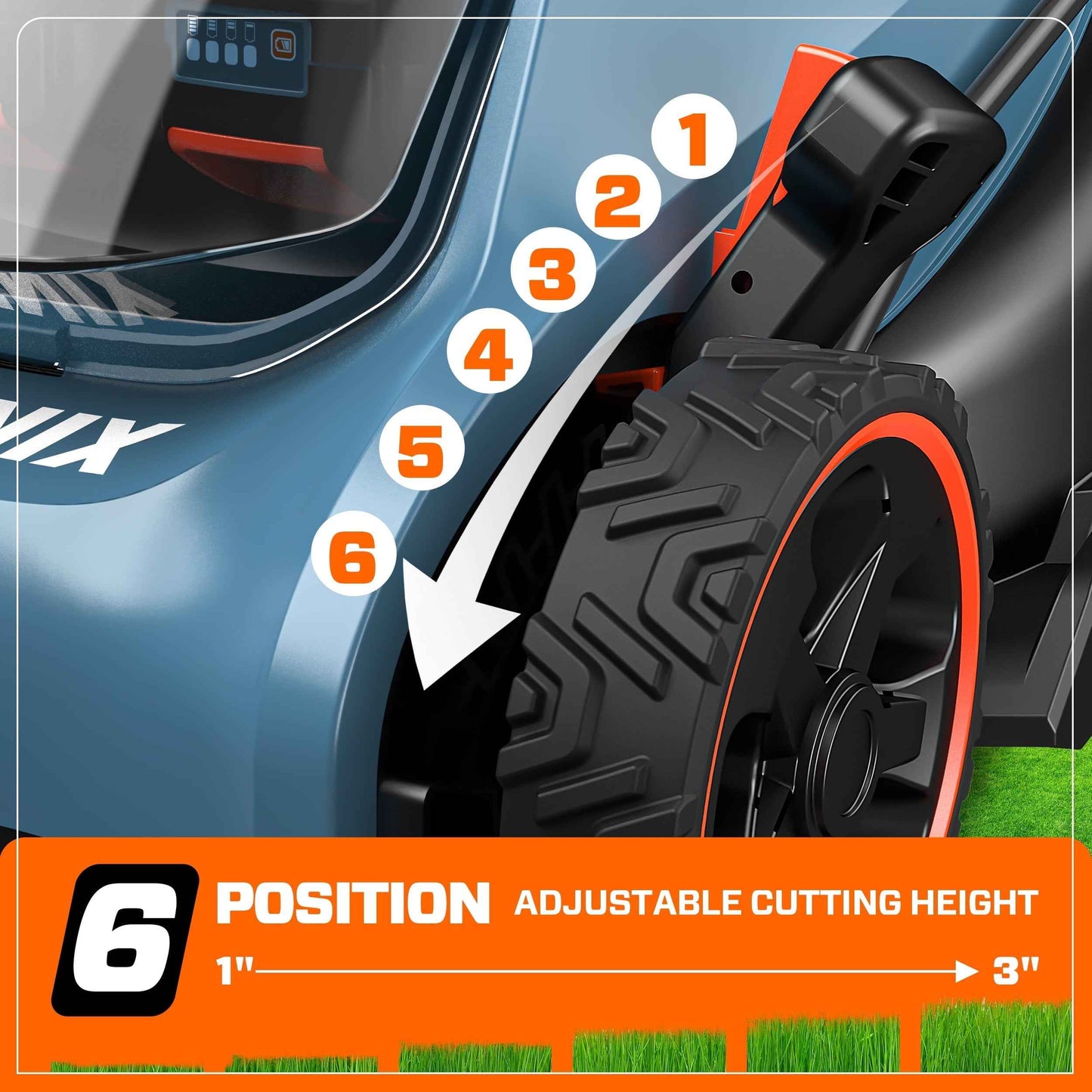 Senix 40V Cordless Lawn Mower, 17-Inch, 2-in-1 Mulching & Bagging, Brushless Motor, Battery & Charger Included