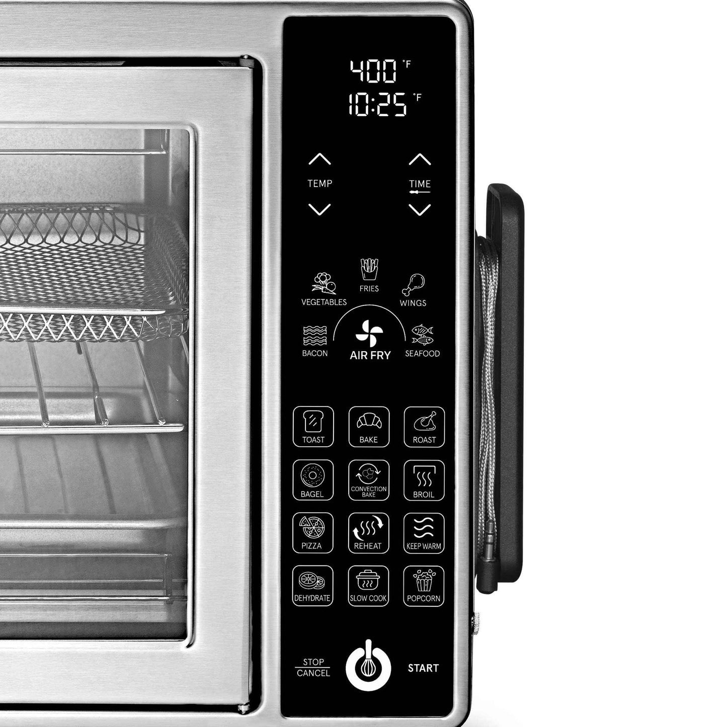 Gourmia 6-Slice Digital Toaster Oven Air Fryer, with 18 One-Touch Presets & Temp Probe, Stainless Steel