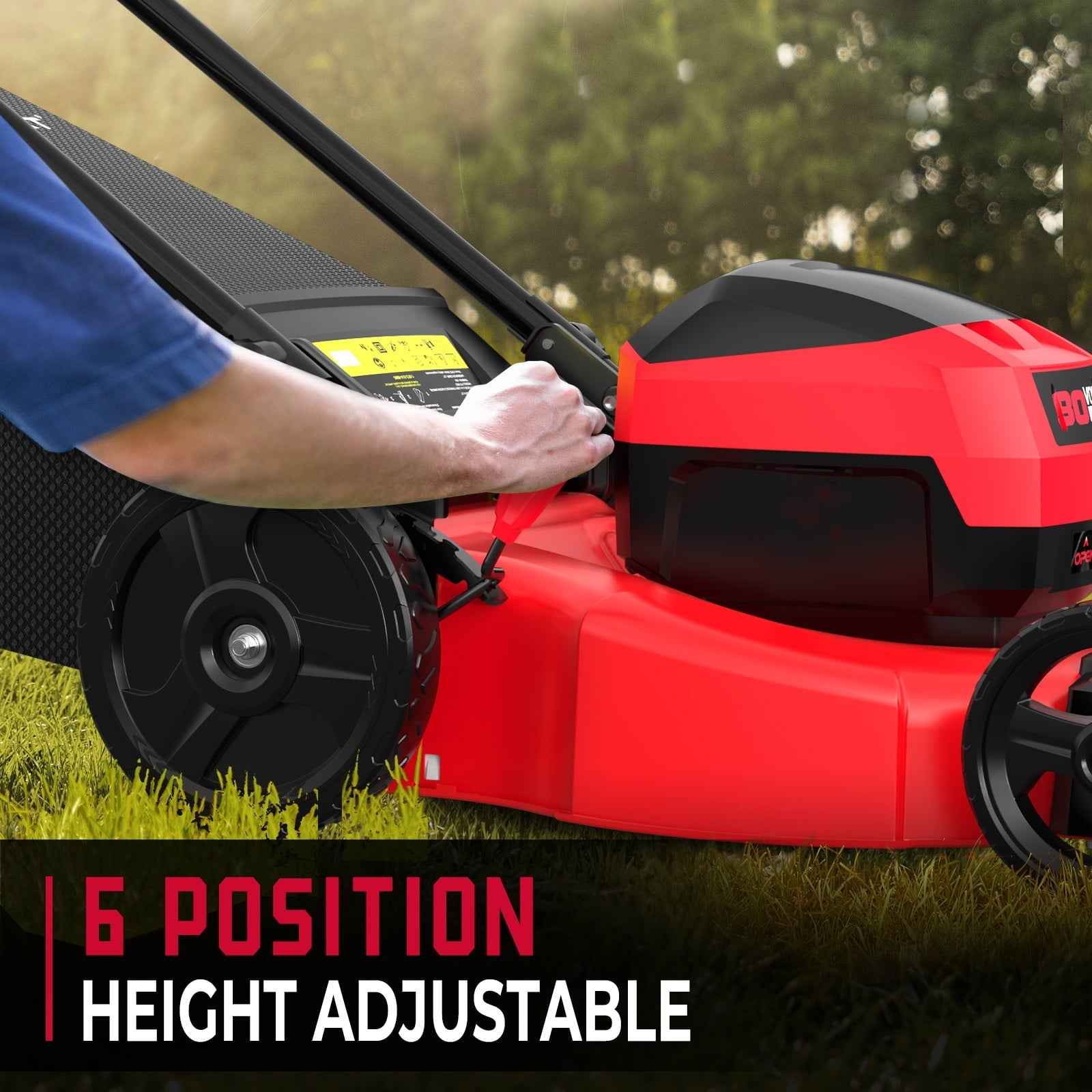 PowerSmart 3-in-1  21" 6A 80V  Cordless Lawn Mower, Brushless Motor, 6 Position Height Adjustment
