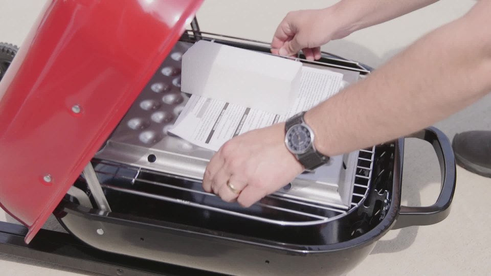 Americana Walk-A-Bout Charcoal Original Square Grill-100% Pre-Assembled Portable Steel, Blue - Home OXO