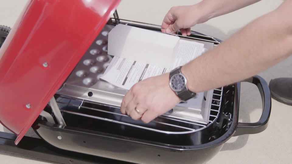 Americana Walk-A-Bout Charcoal Original Square Grill-100% Pre-Assembled Portable Steel, Red