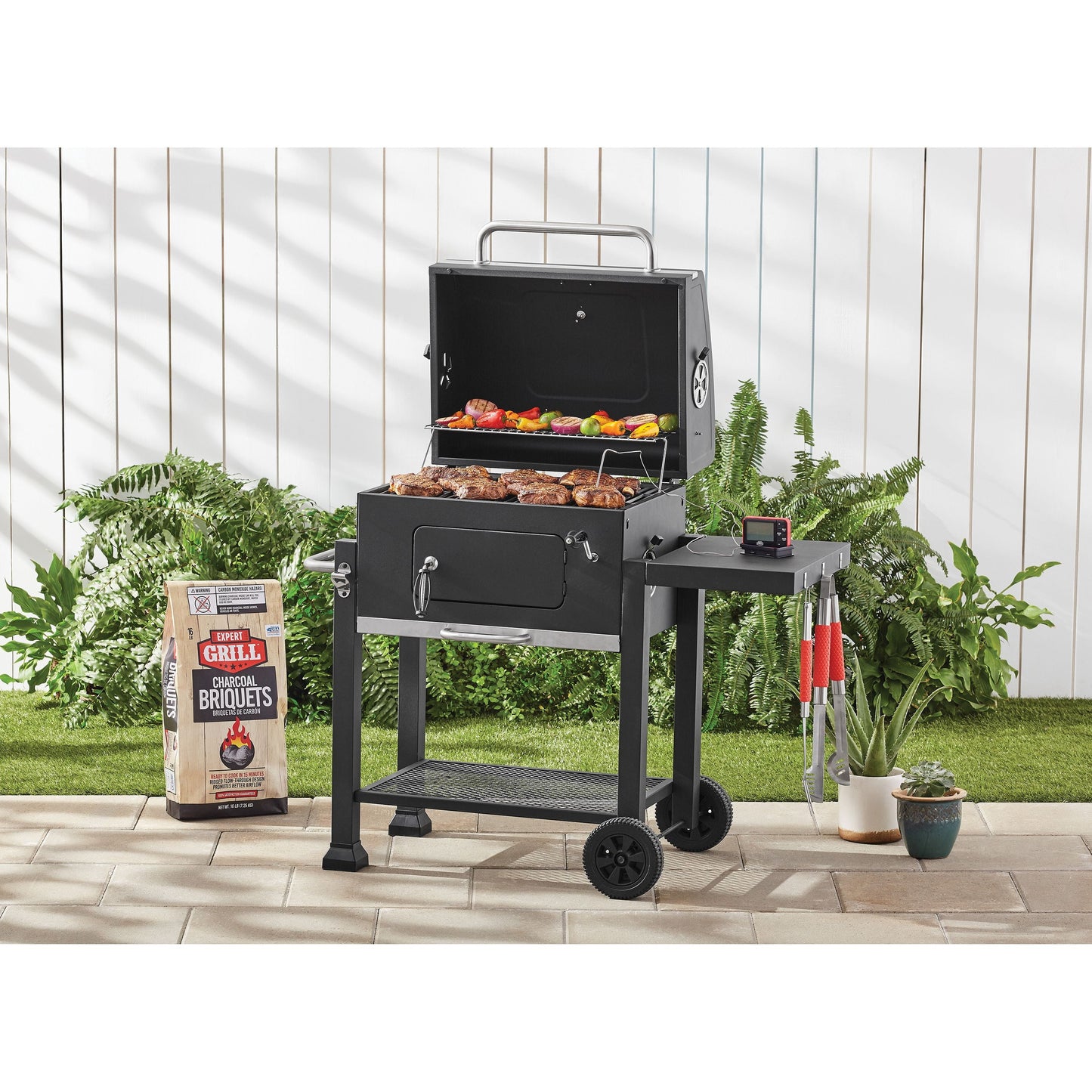 Expert Grill Heavy Duty 24-inch Charcoal Grill, Black - Home OXO