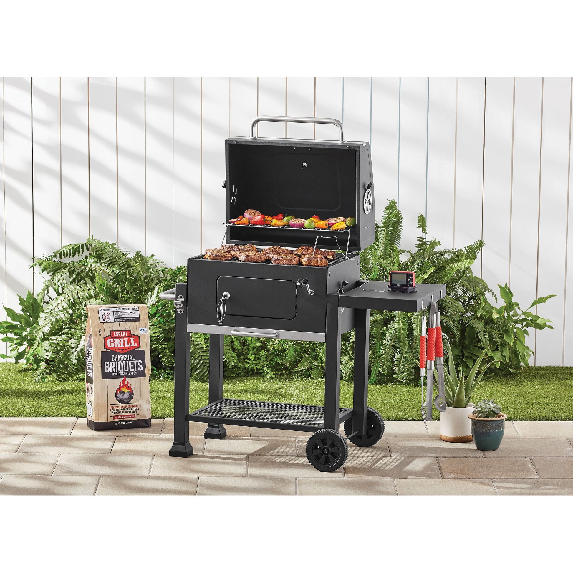 Expert Grill Heavy Duty 24-inch Charcoal Grill, Black - Home OXO