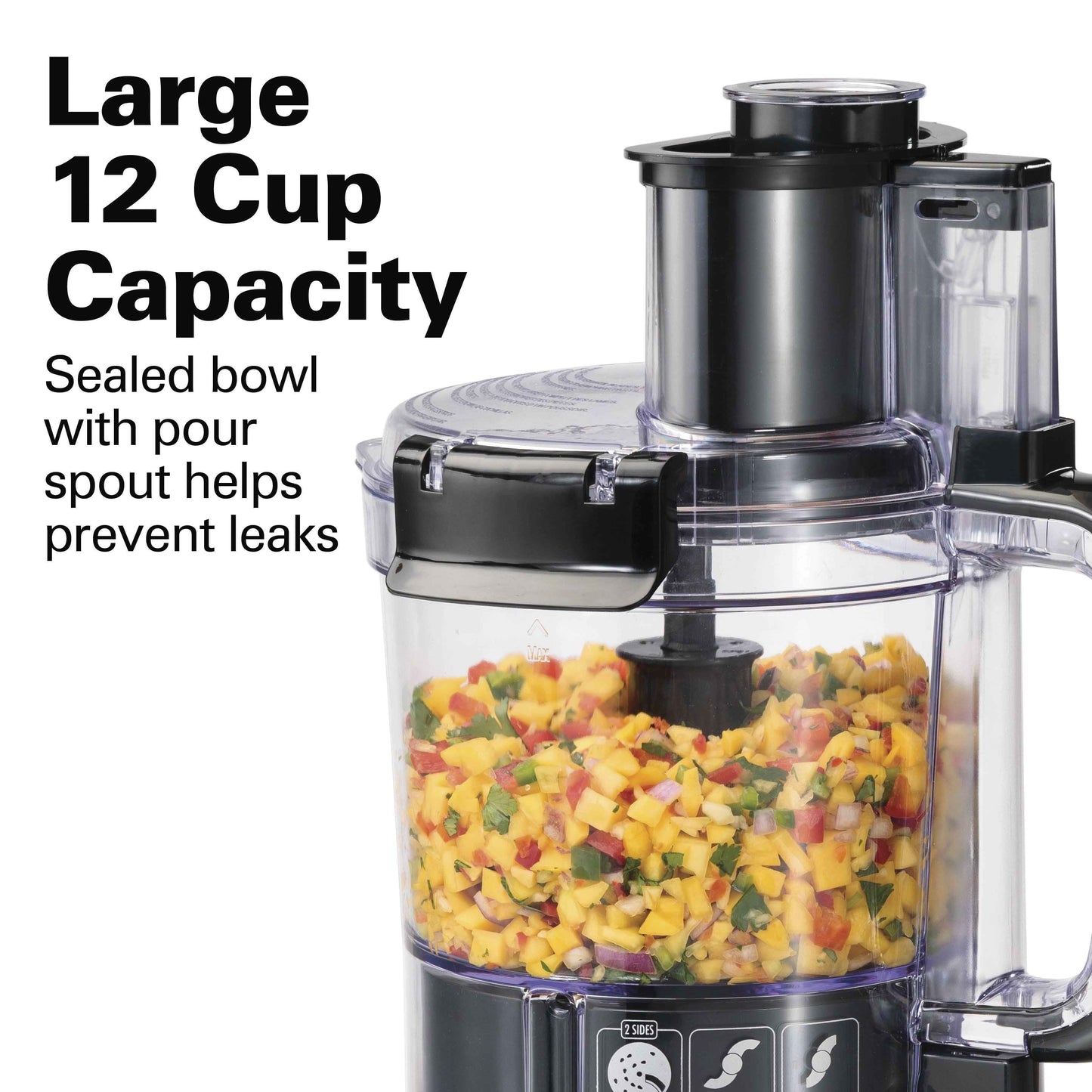 Hamilton Beach Stack & Snap Food Processor, 12 Cup Capacity, 70727G