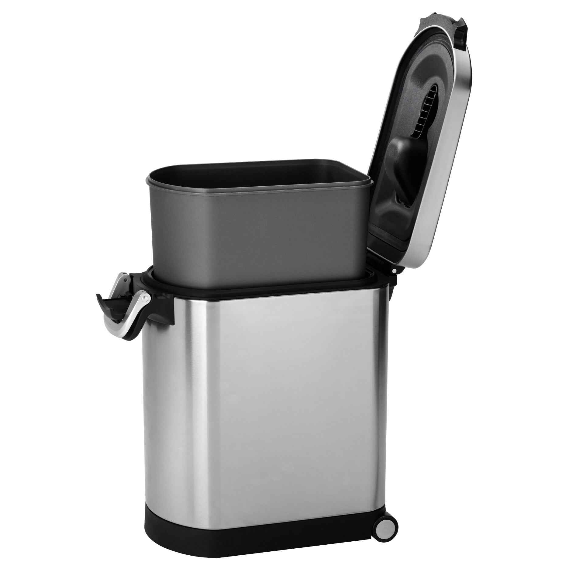 simplehuman 30 Liter Large Pet Food Storage Container, Brushed Stainless Steel for Dog Food, Cat Food, and Bird Feed