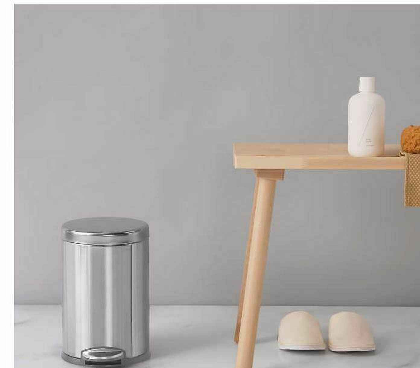 Simplehuman 4.5L Round Step Can, 2-pack & Code A Liners, 30-pack