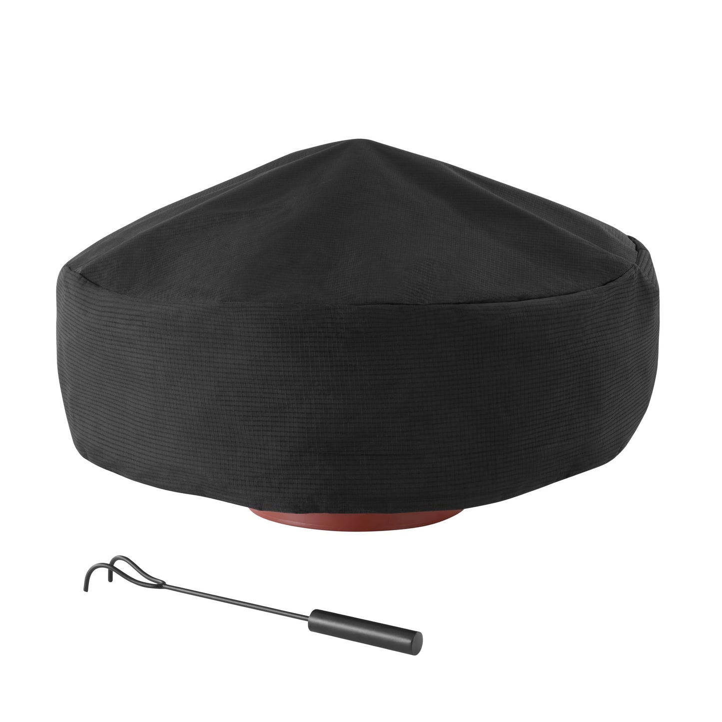 Mainstays 32" Round Terra-Cotta & Black High-Resistance Finish Steel Fire Pit - Home OXO