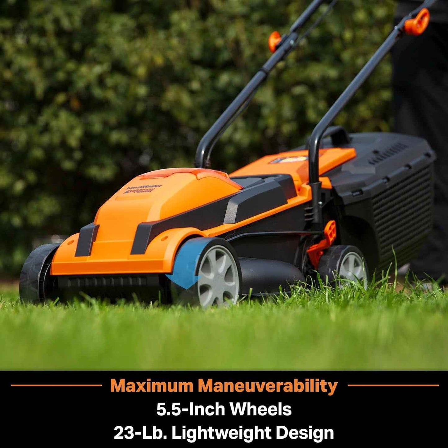 LawnMaster 13in 24 V Cordless Lawn Mower with Push Button Start