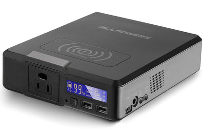 ALLPOWERS 200W Portable Power Station, 154Wh Solar Generator with AC Output, Wireless Charger Power Bank Backup Battery for Camping Emergency