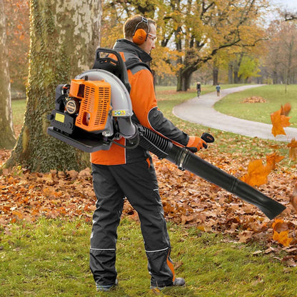 Aiqidi 6800 RPM at 79 Gal/S 63cc Gas Powered Backpack Leaf Blower, Adjustable Speed