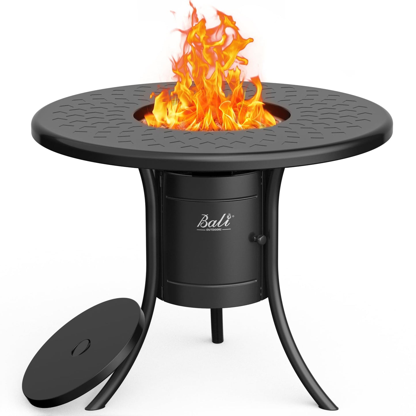 BALI OUTDOORS Dual 1-Pound Propane Fire Pit Table for Outside Patio, 26Inch Black - Home OXO