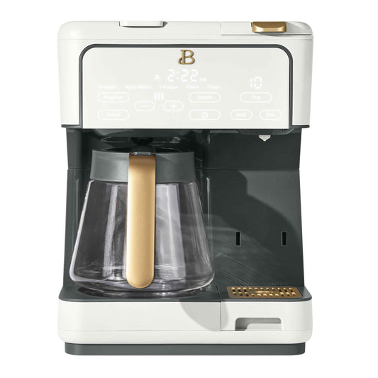 Beautiful Multi-Brew 12-Cup Programmable Drip & Single-Serve Coffee Maker, White Icing by Drew Barrymore