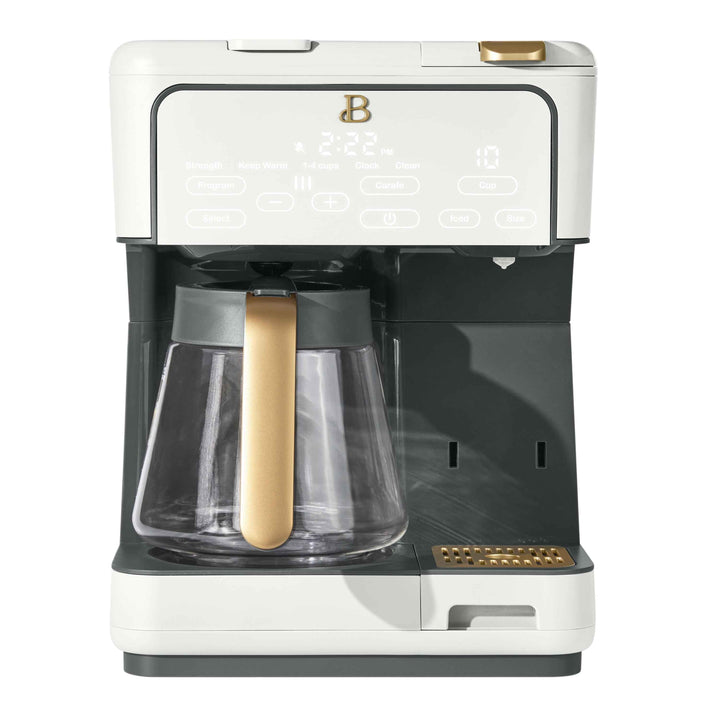 Beautiful Multi-Brew 12-Cup Programmable Drip & Single-Serve Coffee Maker, White Icing by Drew Barrymore