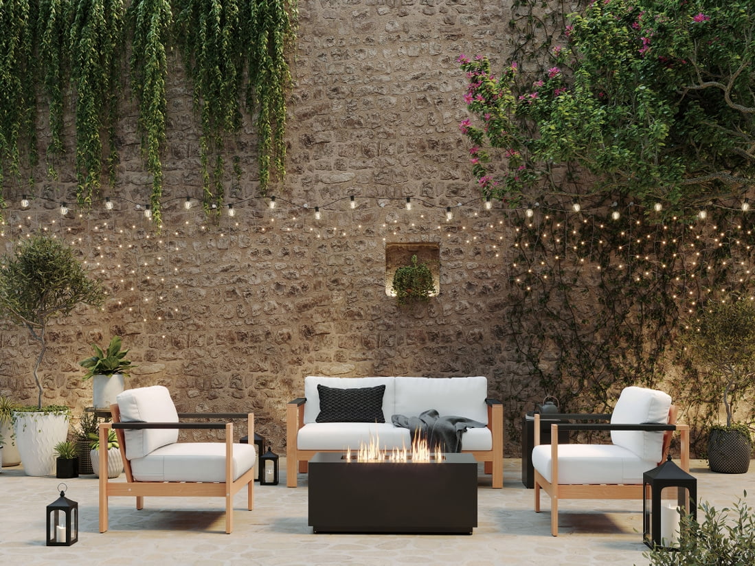 Better Homes & Gardens 42" Rectangle Gas Fire Pit, Black - Home OXO