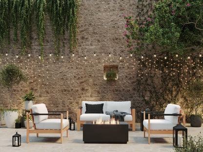 Better Homes & Gardens 42" Rectangle Gas Fire Pit, Black - Home OXO