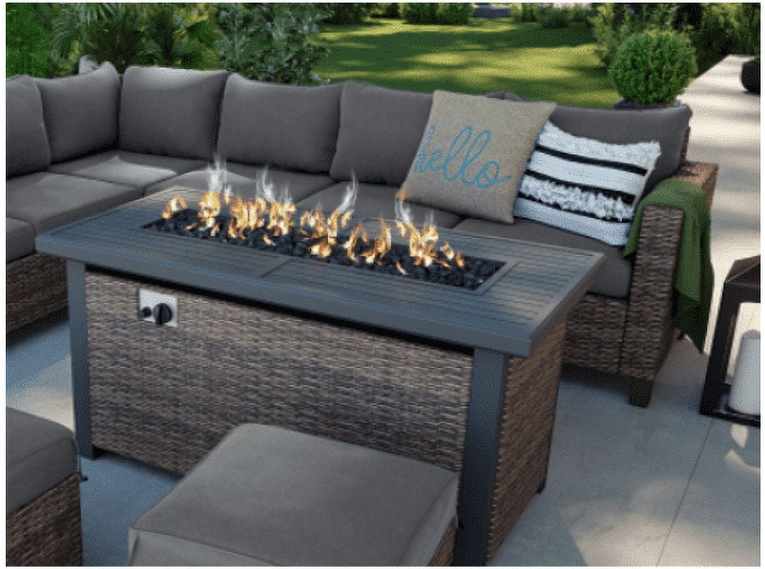 Better Homes & Gardens 50 inch Brookbury Gas Burning Steel Fire Pit Table - Home OXO