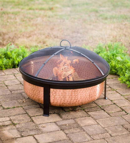 Better Homes & Gardens Wood Burning Copper Fire Pit, 30-inch diameter and 22-inch Height - Home OXO